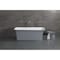 Aqua Eden 66.94 L, 35.44 W, Matte White/Gray, Solid Surface White Stone VRTSQ673624WG - alternate 4